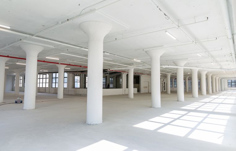 The wide open expanse of the second floor will be even larger when renovations are completed at 43-10 23rd Street.