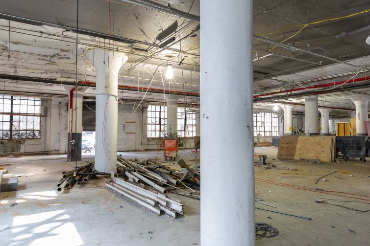 The current loading dock at 43-10 23rd Street in Long Island City will be transformed into the main entrance for the building.