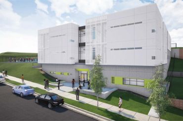 Early Childhood Academy building rendering. 