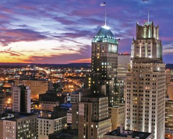Newark, New Jersey at night