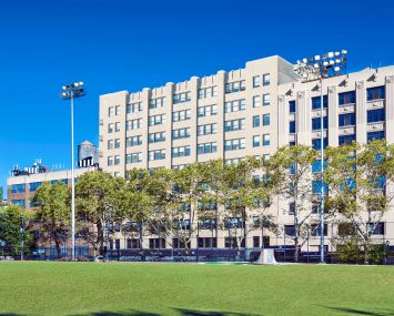 The exterior of 619 West 54th Street.