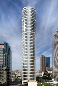 View of Brookfield Office Properties' 777 Tower in DTLA.