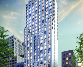 Plaza Construction broke ground in 2018 on the 27-story Greenwich West residential condominium at 110 Charlton Street.