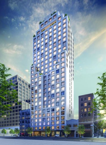 Plaza Construction broke ground in 2018 on the 27-story Greenwich West residential condominium at 110 Charlton Street.
