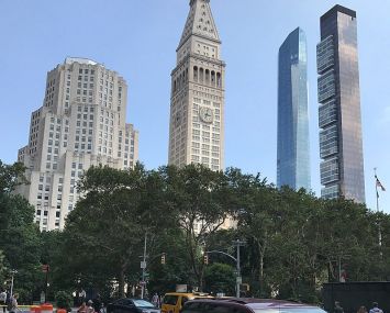 Madison Square Park looking North to where the building will stand in NoMad.