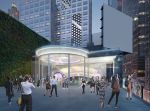 The redeveloped Times Square Theater will have a roof deck for a future retail tenant and its customers.