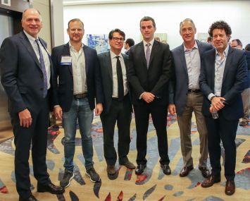 The "Everything's Rosy"panelists. From left to right: Thomas Whitesell, Norman Jemal, Jeff Fastov, Kevin Cullinan, Eric Ekeroth and Simon Ziff