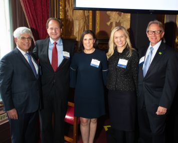 From left to right, Jay Neveloff, David Durning, Kara McShane, Abbe Franchot and Gregg Gerken.
