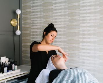 A skin therapist at Heyday's branch on the Upper East Side of Manhattan.