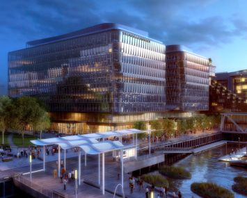 Rendering of one building as part of The Wharf Phase 2.