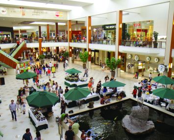 The interior of Aventura Mall.
