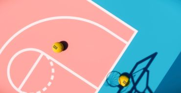 A 750-square-foot pink and blue basketball court at Egg House LA will pay homage to the Staples Center. 