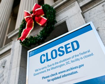 The National Archives in Washington, D.C., was closed because of a government shutdown.