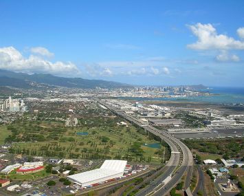 A view of Oahu.