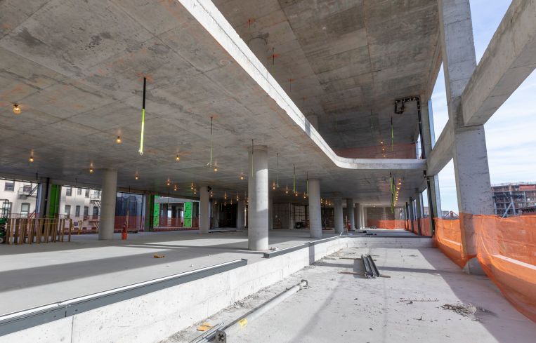 Each commercial floor in The Dime in Williamsburg will feature outdoor space, some with open patios and others with roof decks.