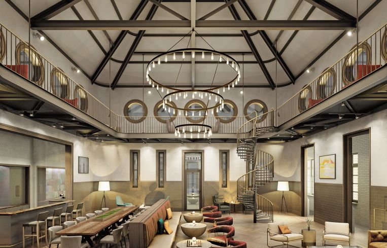 Carriage house interior.