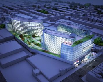 A rendering of the current development proposal for 6208 Eighth Avenue, which is now on the market.