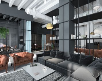 Interior of a Convene location.