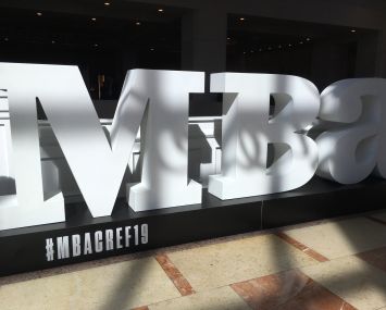 A sign near the entrance to the Mortgage Bankers' Association conference in San Diego.