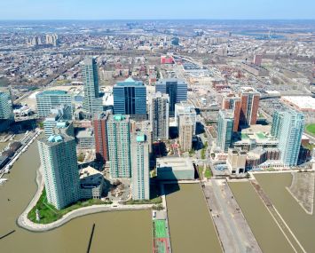 Aerial view of Jersey City waterfront