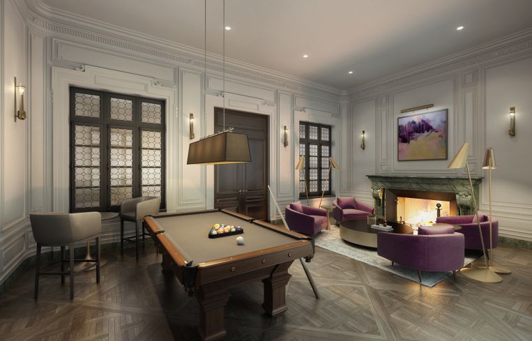 Game room at 30 Morningside Drive.