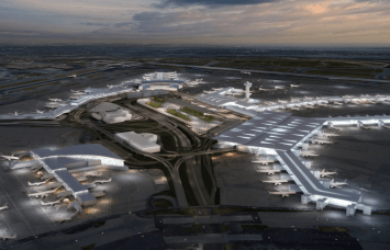 A rendering of the planned renovation at JFK Terminal 8.
