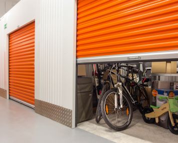 A self storage facility.