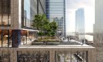 A view from the landscaped terrace on the 51st floor of 50 Hudson Yards.