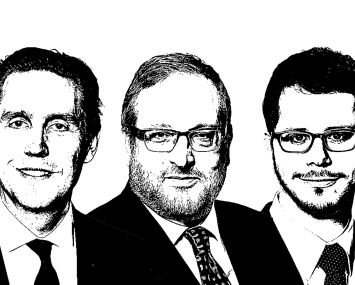 Evan Hudson, Mayer Greenberg and Brian Senie.