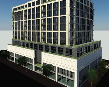 A rendering of the condo project in Forest Hills.