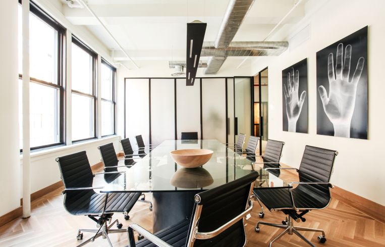 Williamsburg-based ASH NYC designed this office at 3 East 28th Street, along with a number of hotels and other commercial projects.