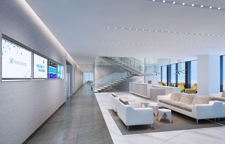 Spacesmith oversaw the design of MarketAxess' new offices at Hudson Yards.