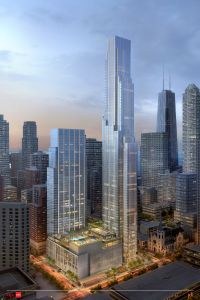 A rendering of One Chicago Square. 