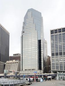 A high-rise office building in Manhattan