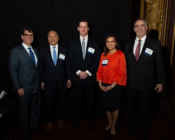 From left, Jeff Fastov, Drew Fung, Alex Foshay, Karen L. Ramos and Jerome Sanzo.