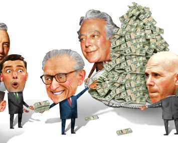 Developers (clockwise from bottom left) Larry Silverstein, Aby Rosen and Scott Rechler have all gotten into the lending game.