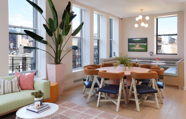 The Wing's new head designer said the company was trying to elevate its palette and move away from millennial pink by incorporating rust, mint green and cool blue.