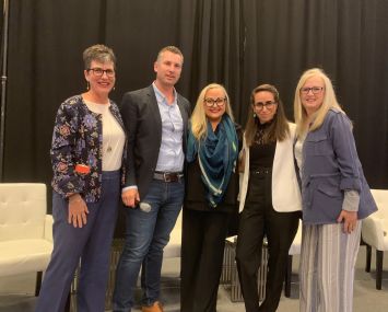 From Left: Kristen Moore, Mark Kalkwarf, Sarah Malcolm, Dalia Strum and Linda Day Harrison.