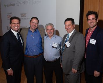 From left: William Gilbane, Matt Caruso, Chris Evans, Mitch Konca and David Rigden.