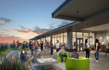 The rooftop at 315 Meserole Street. 