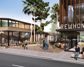 Rendering of the retail upgrade at Sportsmen's Lodge.