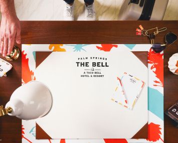Taco Bell Hotel front desk.