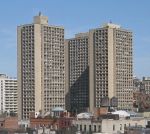 Silver Towers at University Village were completed for New York University in 1967.