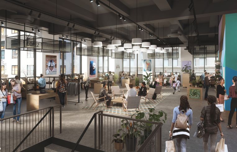 Portions of the first three floors will be converted to a "retail cooperative" with stalls for direct-to-consumer brands that don't have brick and mortar stores.