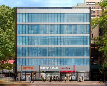 A rendering of a completed 263 West 34th Street.