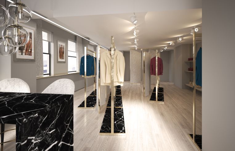 Rendering of Caruso's New York store.