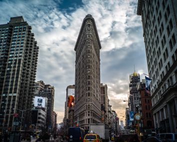 The Flatiron Building.