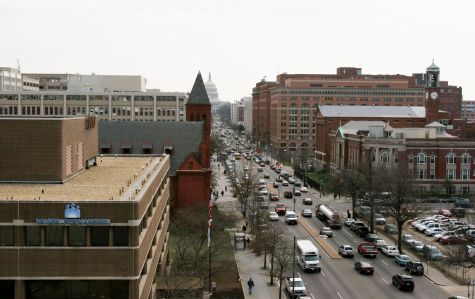 A view from a rooftop on North Capitol Street NE in DC. 