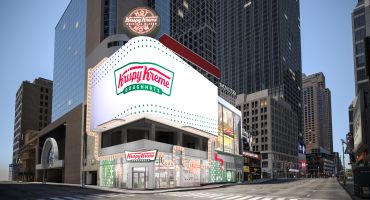 A rendering of Krispy Kreme's planned outpost at 1601 Broadway.