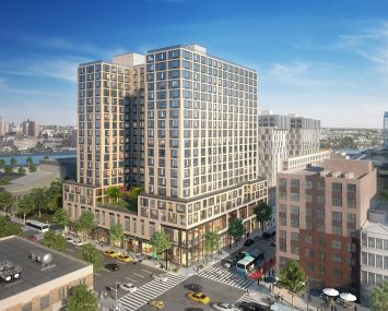 A rendering of 201 East 125th Street, aka One East Harlem.